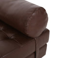 Chaise Lounge Dark Brown Pu