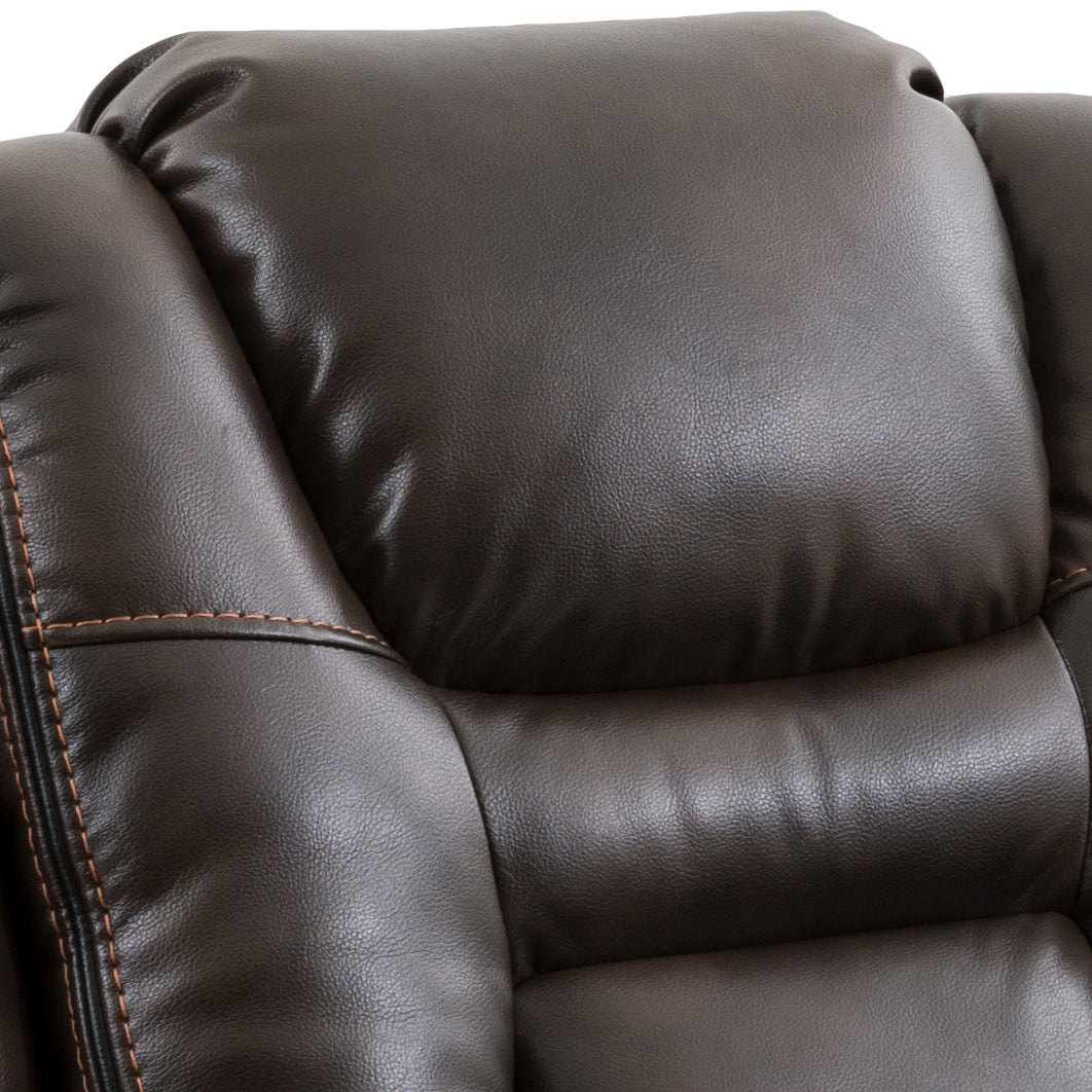 Oportuna Dual Power Recliner Coffee Dark Brown Dark Brown Wood