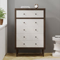 Nordic 5 Drawer Chest Walnut Mdf