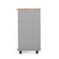 Provence Kitchen Cart With 2 Drawers 1 Door Grey Wood