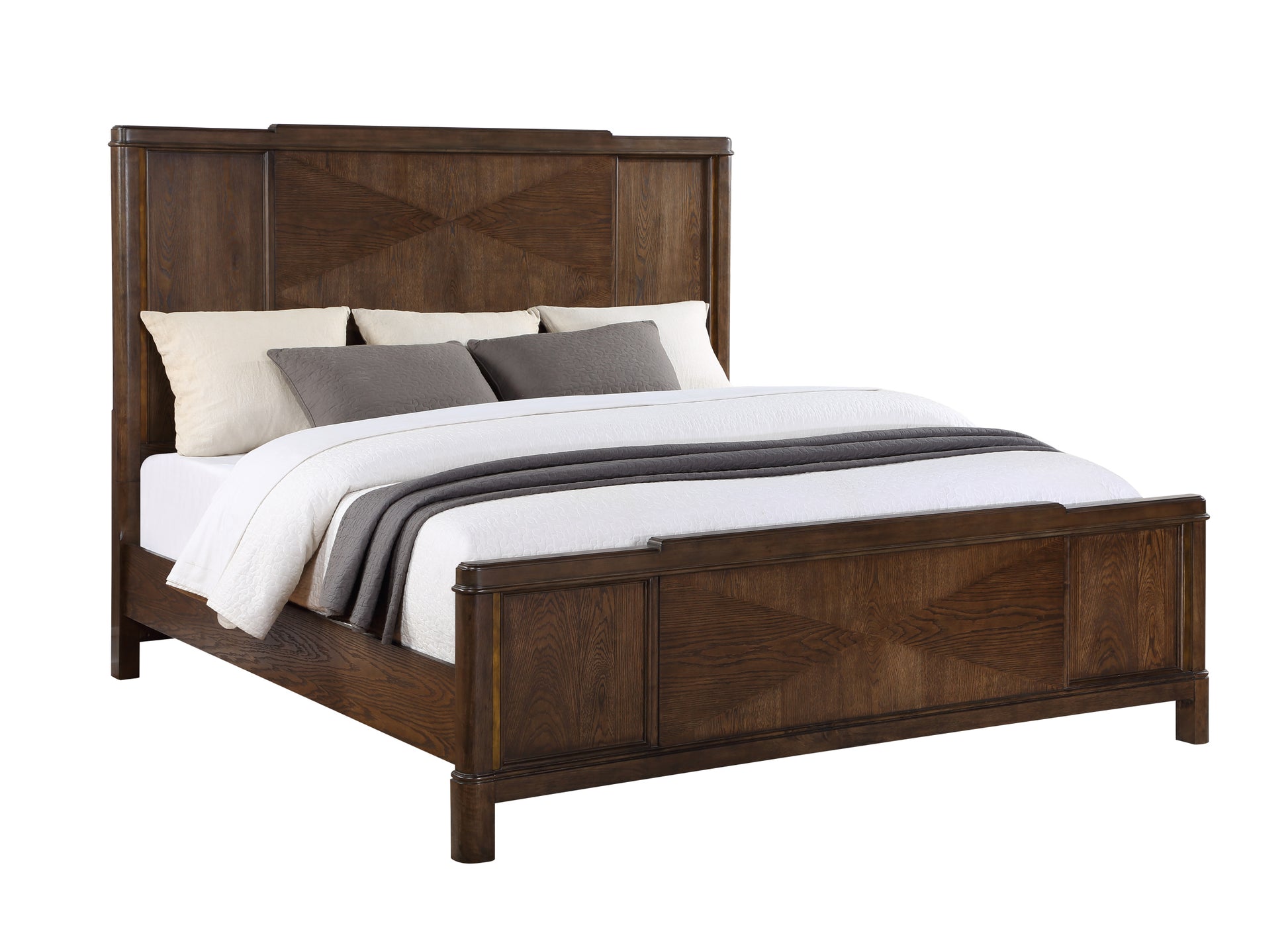 Milan 4 Piece King Bedroom Set Dark Brown King Dark Brown 4 Piece Set Wood