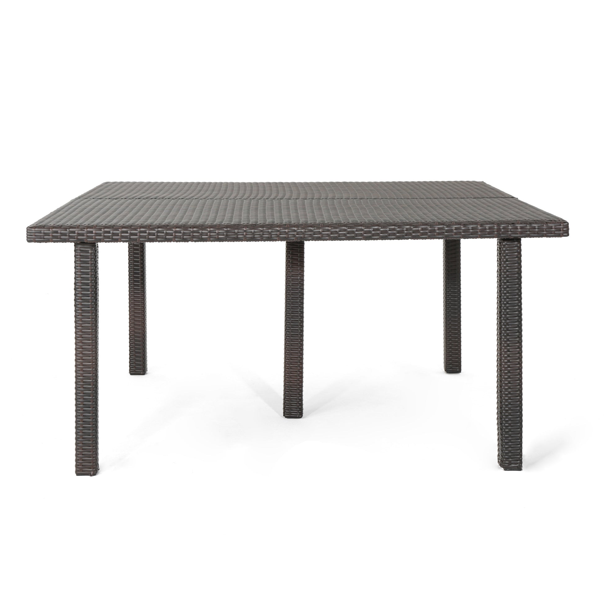 Fiona 64" Square Dining Table Brown Multi Rattan