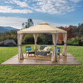 Skyline Gazebo Beige Iron