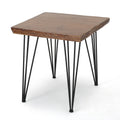 End Table Natural Metal & Wood