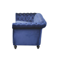 Sofa 3 Seater Blue Velvet