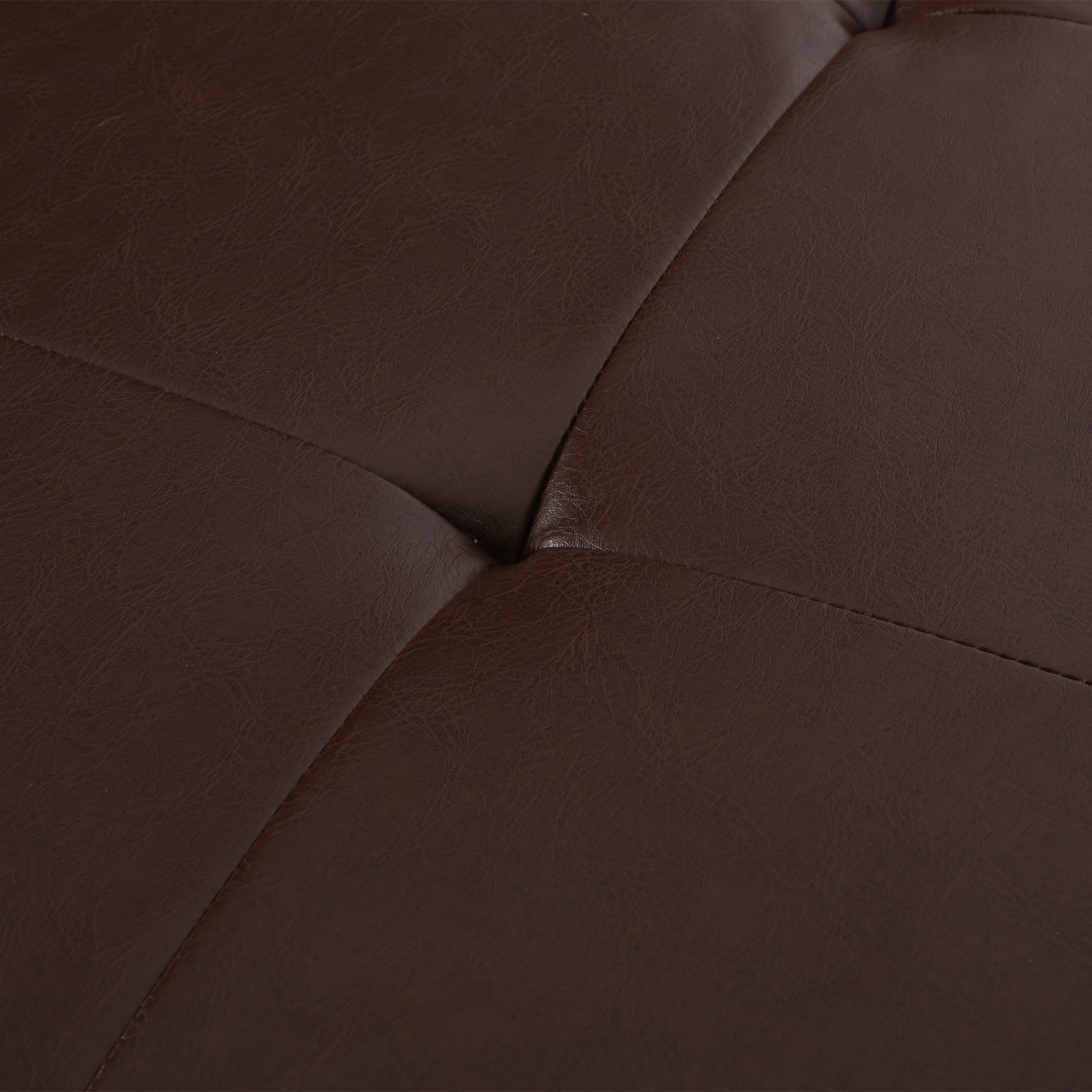 Chaise Lounge Dark Brown Pu