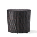 Kingstown Rd Barrel Side Table Brown Multi Rattan