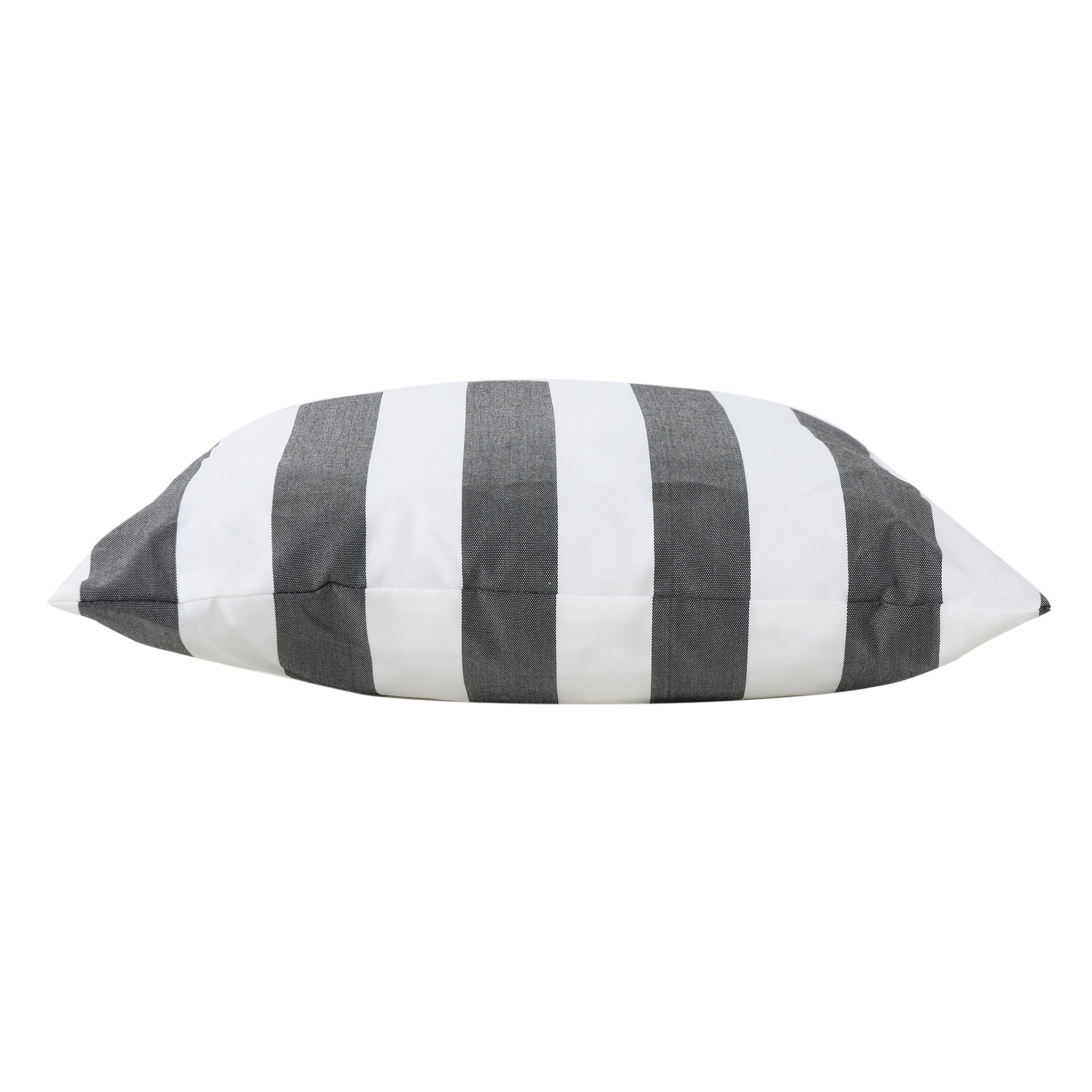 Coronado Stripe Square Pillow Set Of 2 Black Fabric