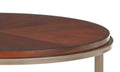 Miles Round End Table Brown Brown Iron