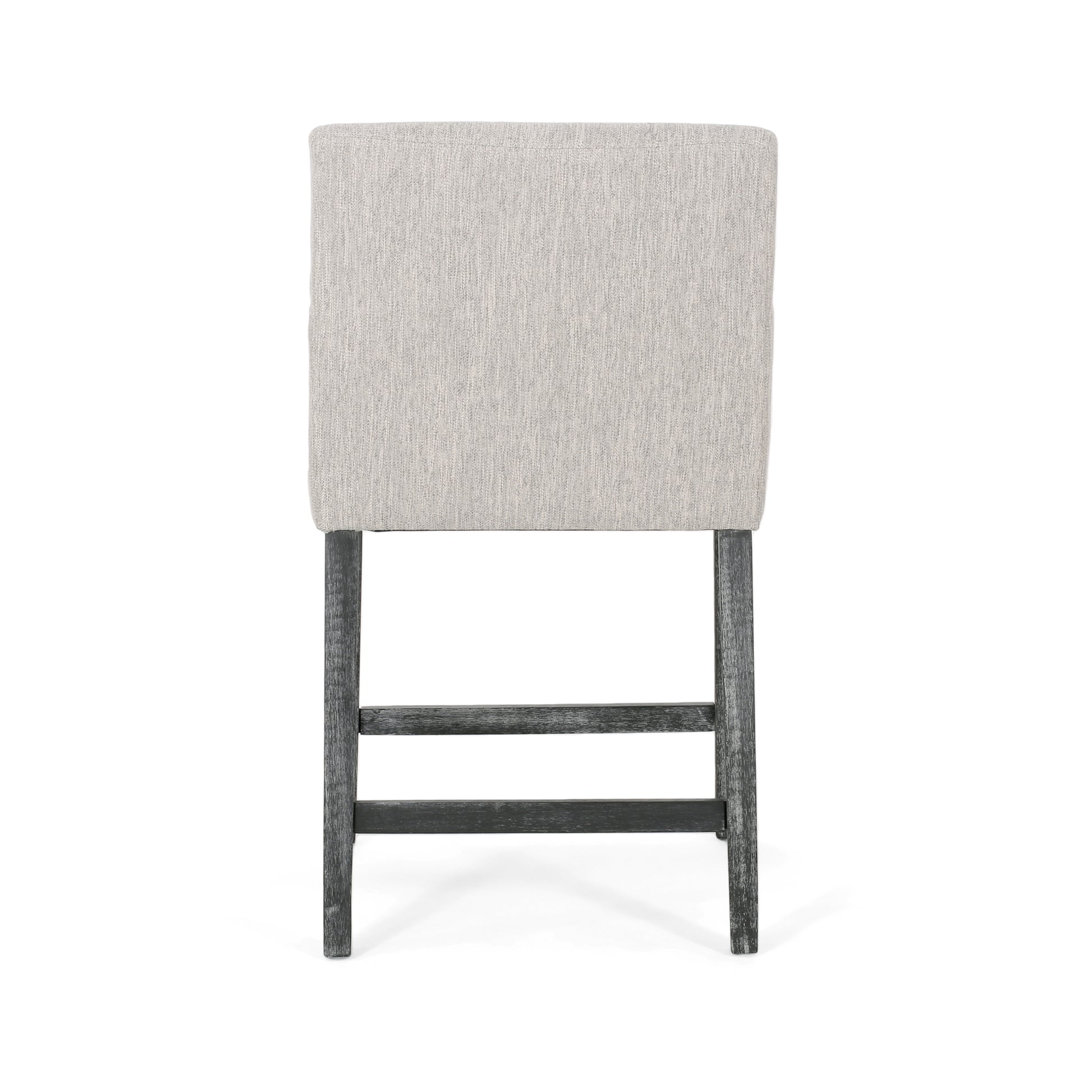 Set Of 2 Upholstered 26 Inch Counter Stool Light Gray Gray Light Grey Set Of 2 Fabric