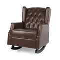 Rocking Chair Dark Brown Pu