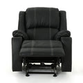 Glider Recliner With Steel Cup Holders Black Pu