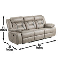 Tyson 3 Piece Living Room Set Dark Gray Dark Gray Faux Leather