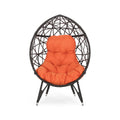 Palazzo Teardrop Chair Brown Pe Rattan Iron Waterproof Fabric