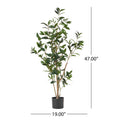 120Cm Artificial Laurel Tree Green Iron Plastic