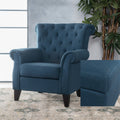 Springfield Tufted Chair Navy Blue Fabric