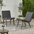 Charlotte Lounge Chair Black Metal & Wood