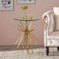 Sparkle Glass Table Gold Glass Metal