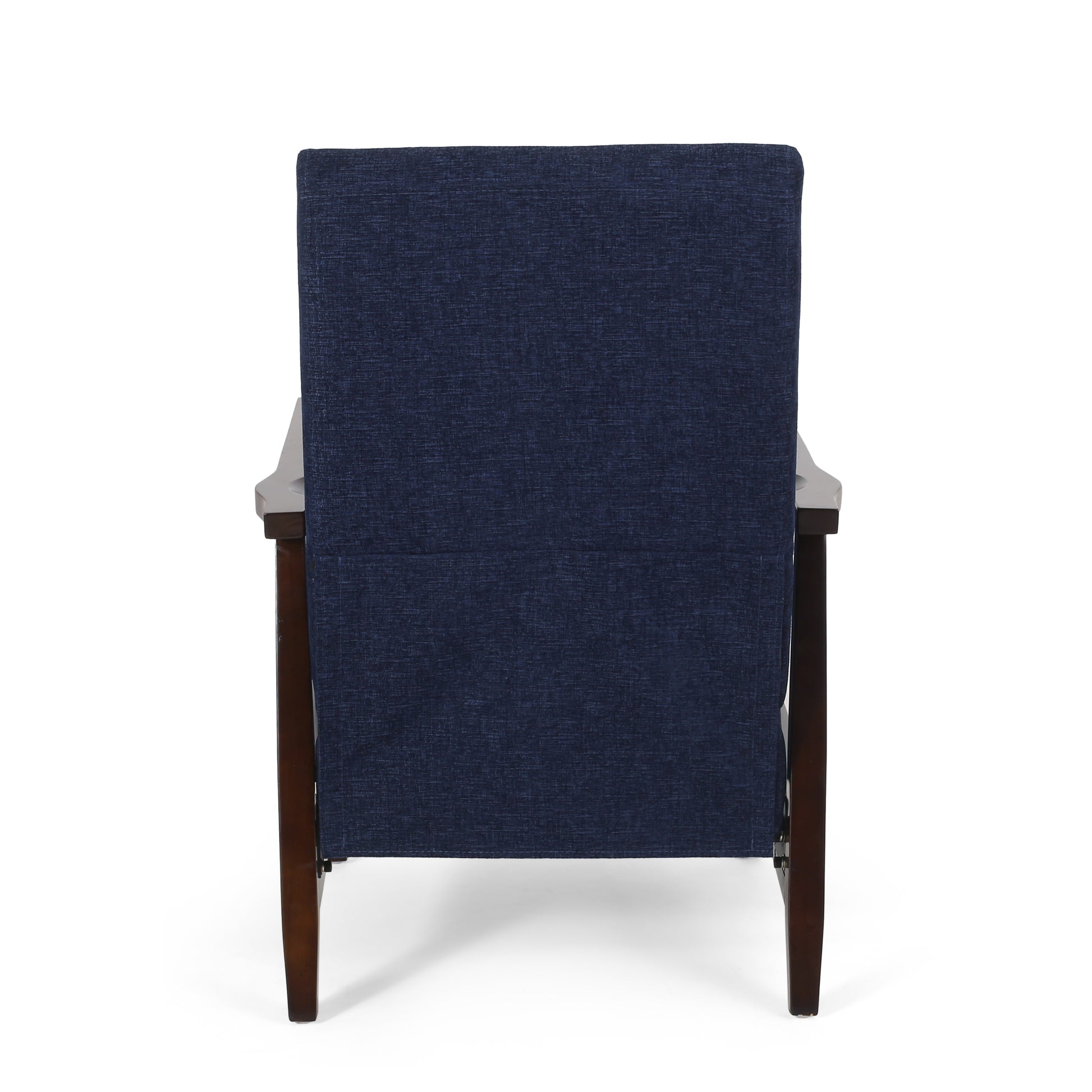 24.75'' Wide Wood Hand Manual Club Recliner Navy Blue Fabric