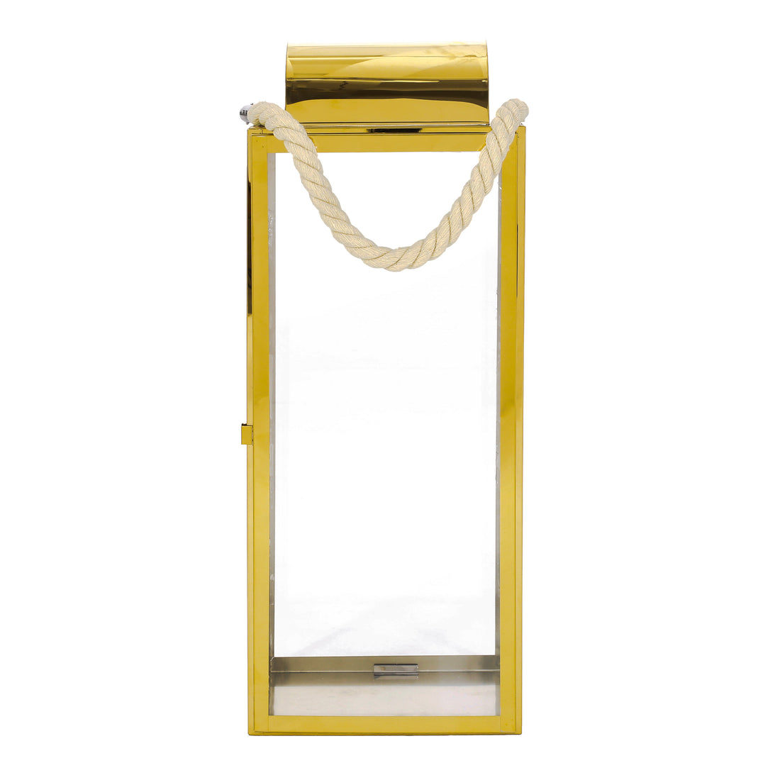 Larry 22"H Stainless Steel Lantern Gold Stainless Steel