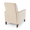 Push Back Recliner Beige Fabric