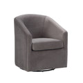 Arlo Upholstered Dining Or Accent Chair Fog Dark Gray Wood