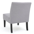 Accent Chair Light Grey Fabric