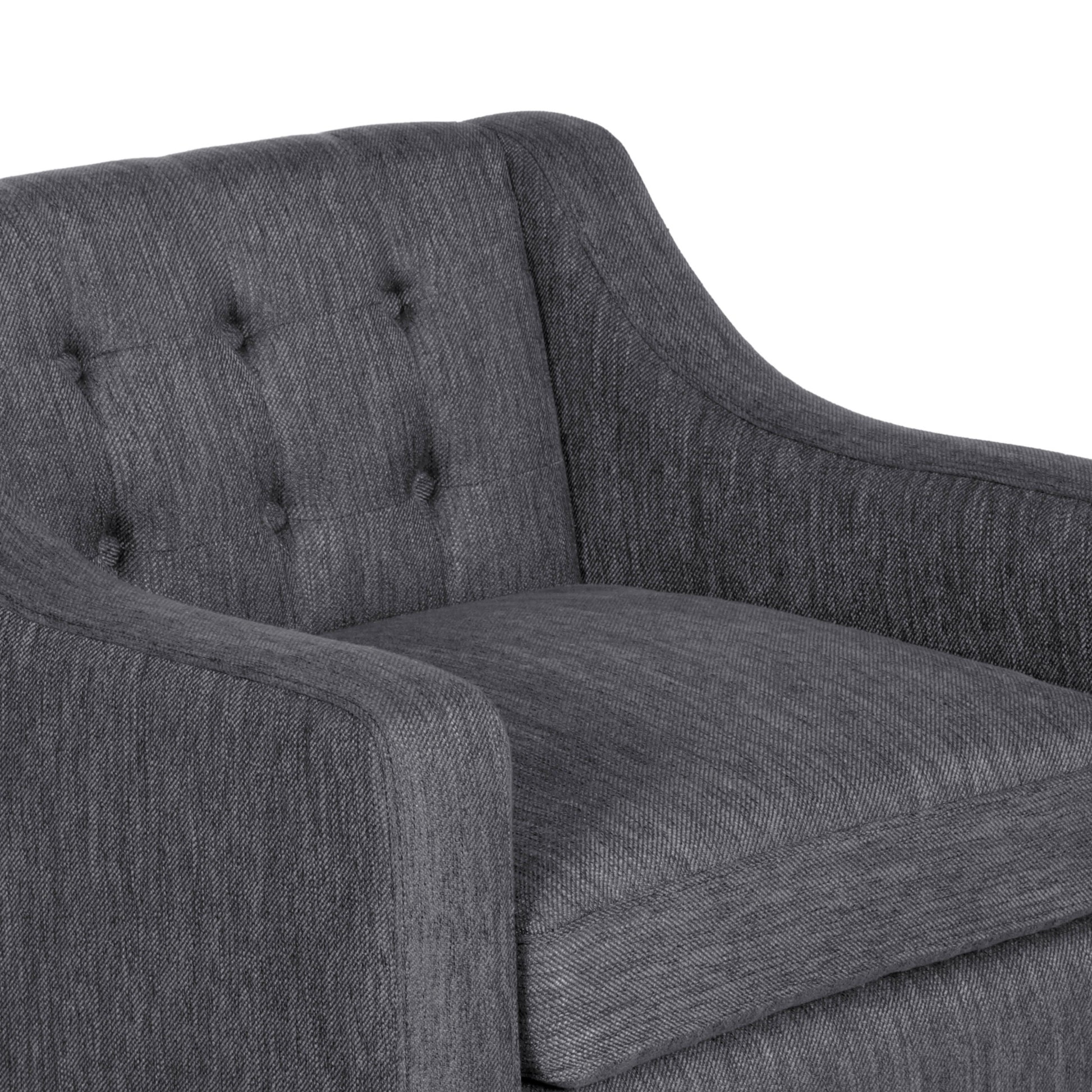 Accent Chair Charcoal Fabric