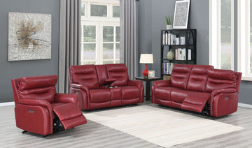 Fortuna 3 Piece Living Room Set Red Red Wood