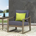 Samwell Club Chair Dark Grey Acacia Wood