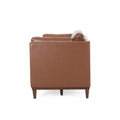 3 Seater Sofa Light Brown Pu