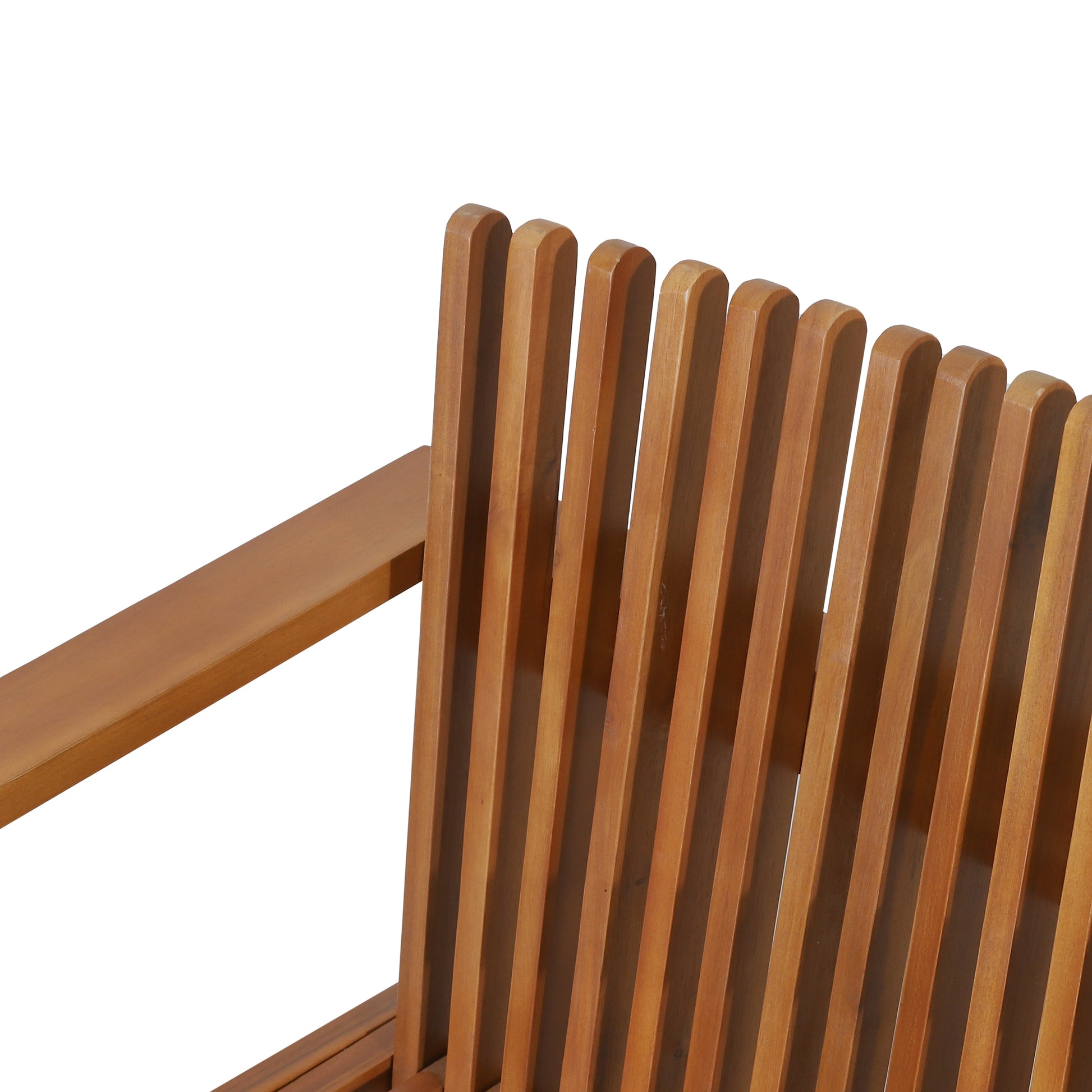 Outdoor Acacia Wood Slatted Club Chairs, Set Of 2, Teak Finish, Acacia Wood, 30"D X 28"W X 30.75"H Brown Acacia Wood