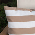 Coronado Stripe Square Pillow Set Of 2 Brown Fabric