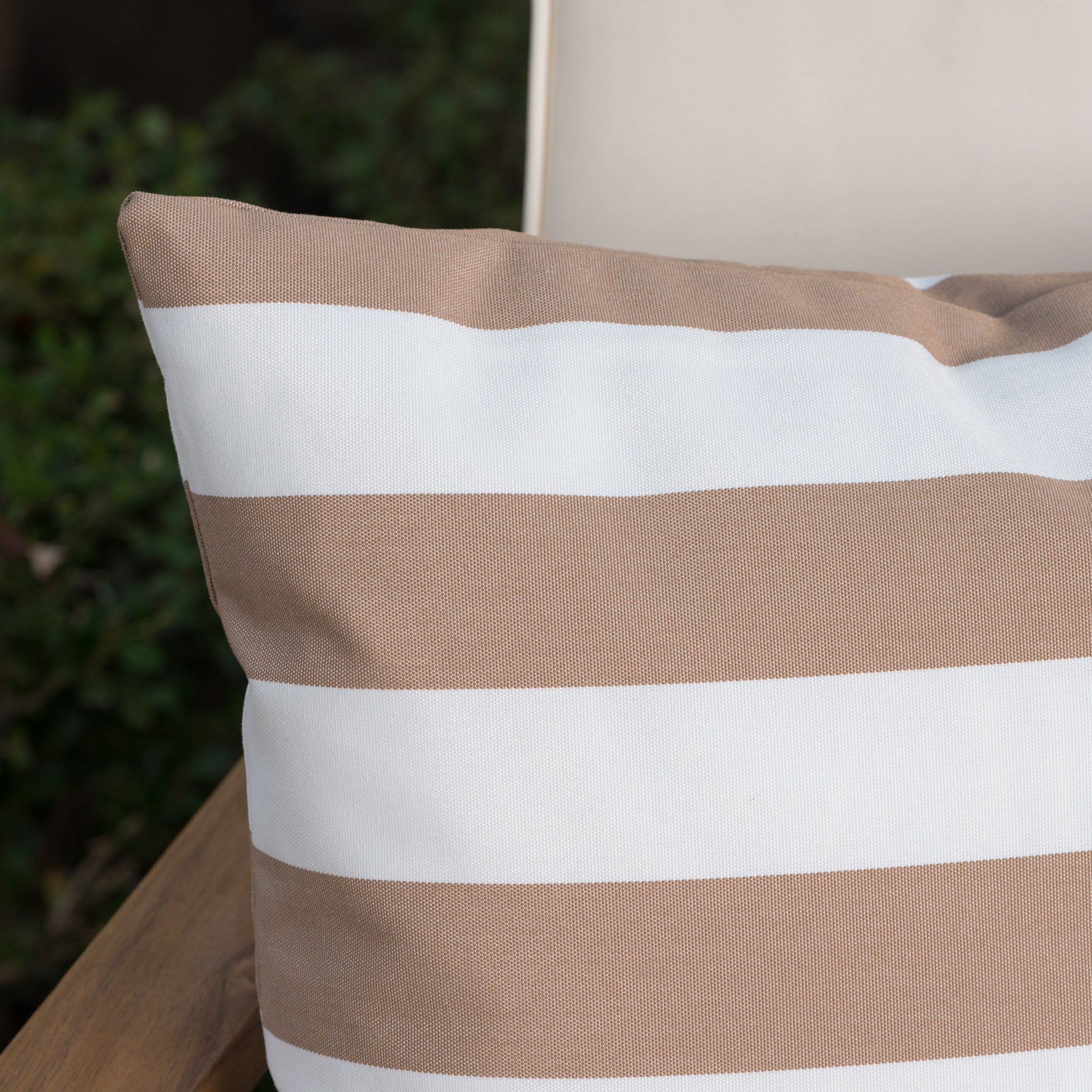 Coronado Stripe Square Pillow Set Of 2 Brown Fabric