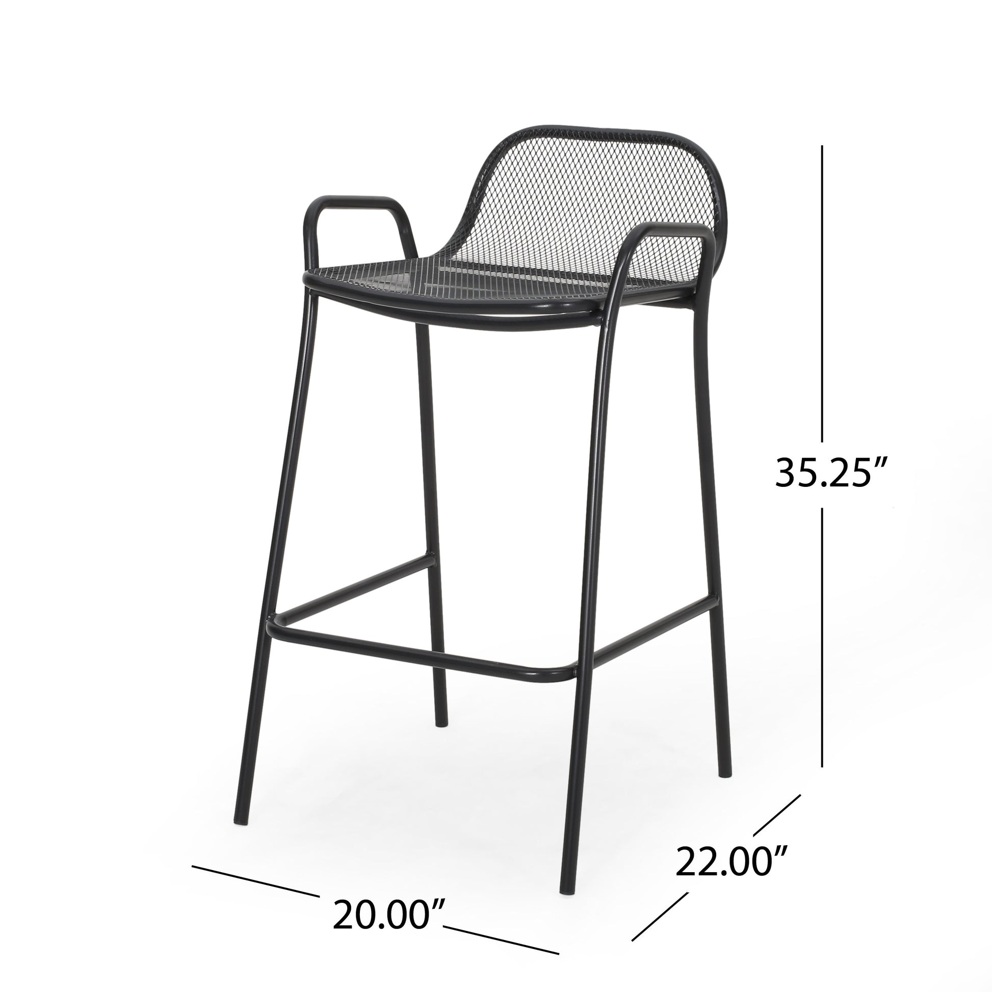 Baltimore Barstool Matte Black Iron