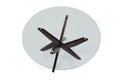 Amalie Dining Table Dark Brown Dark Brown Tempered Glass