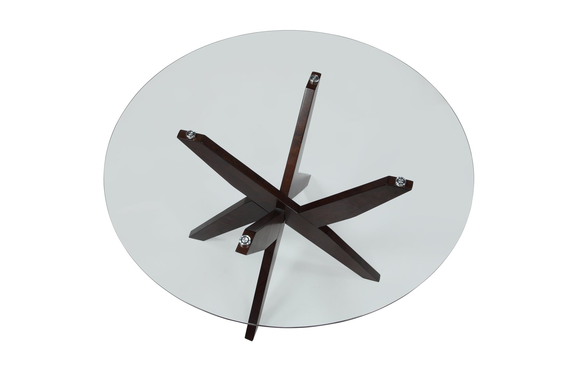 Amalie Dining Table Dark Brown Dark Brown Tempered Glass