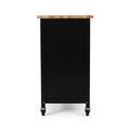 Kitchen Cart Black Wood