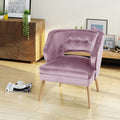 Michaela Mid Century Velvet Tufted Accent Chair, Light Lavender Lavender Purple Velvet