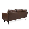 3 Seater Sofa Dark Brown Pu 3 Seat