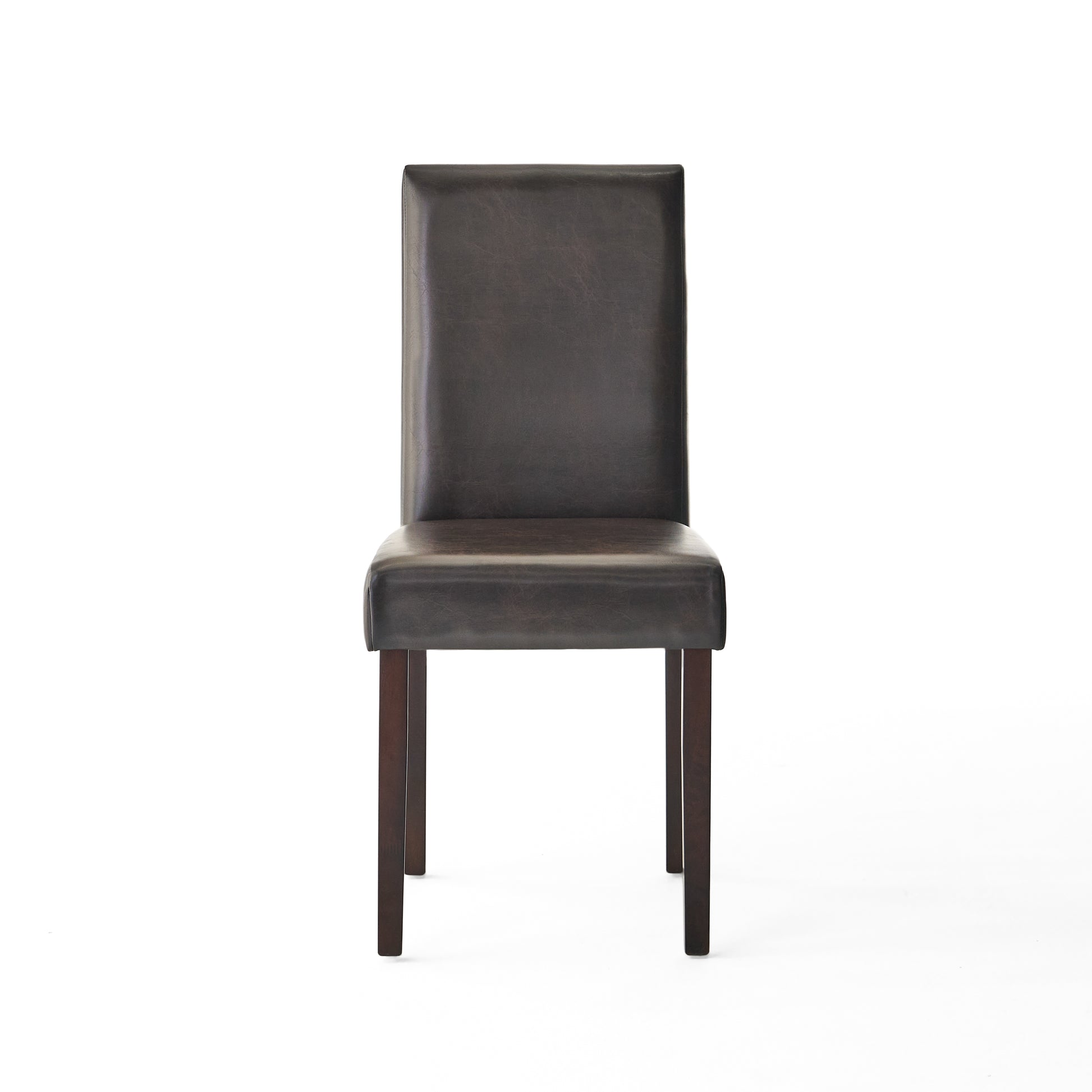 Ryan Kd Dining Chair Set Of 2 Brown Leather