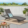 Salem Pe Wicker Chaise Lounge Grey Rattan