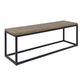 Jeco Industrial Wood And Metal Bench Grey Acacia Wood