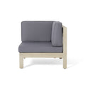 Brava X Back Corner Chair, Light Grey Dark Gray Acacia Wood