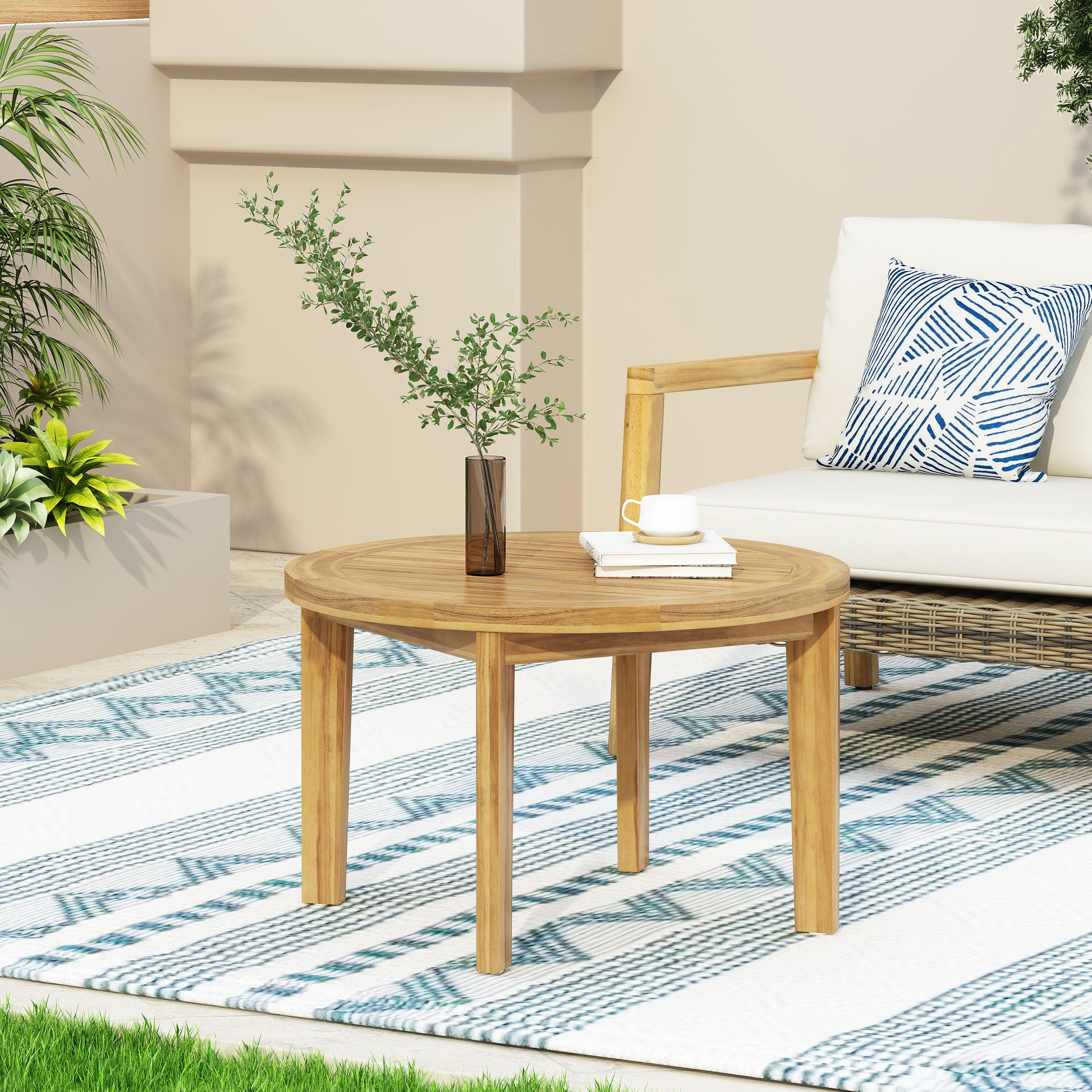 Solano Coffee Table Brown Acacia Wood