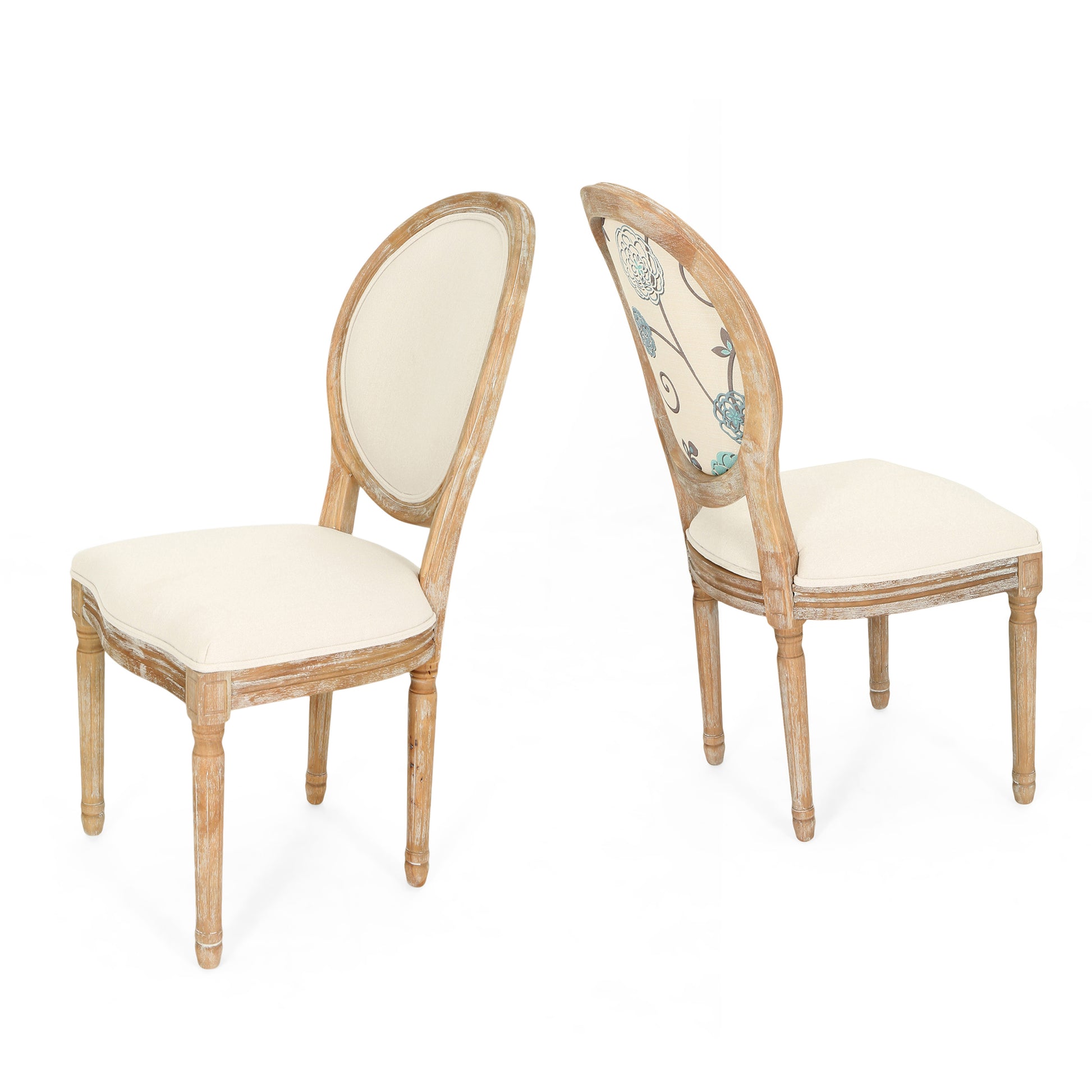 Kd Dining Chair Set Of 2 Beige Fabric