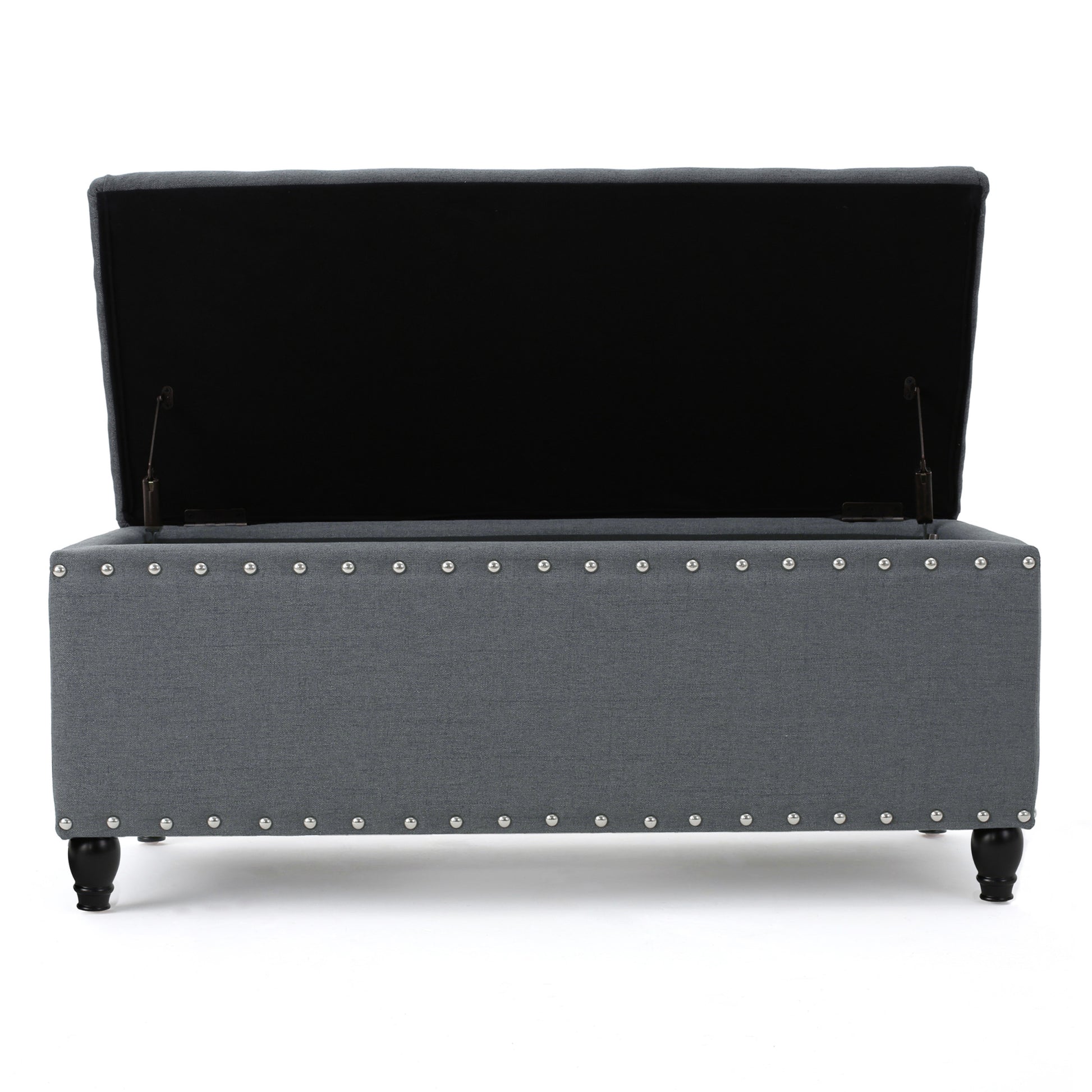 Storage Ottoman Charcoal Fabric