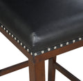 Tiffany Counter Chair Set Of 2 Black Black Wood