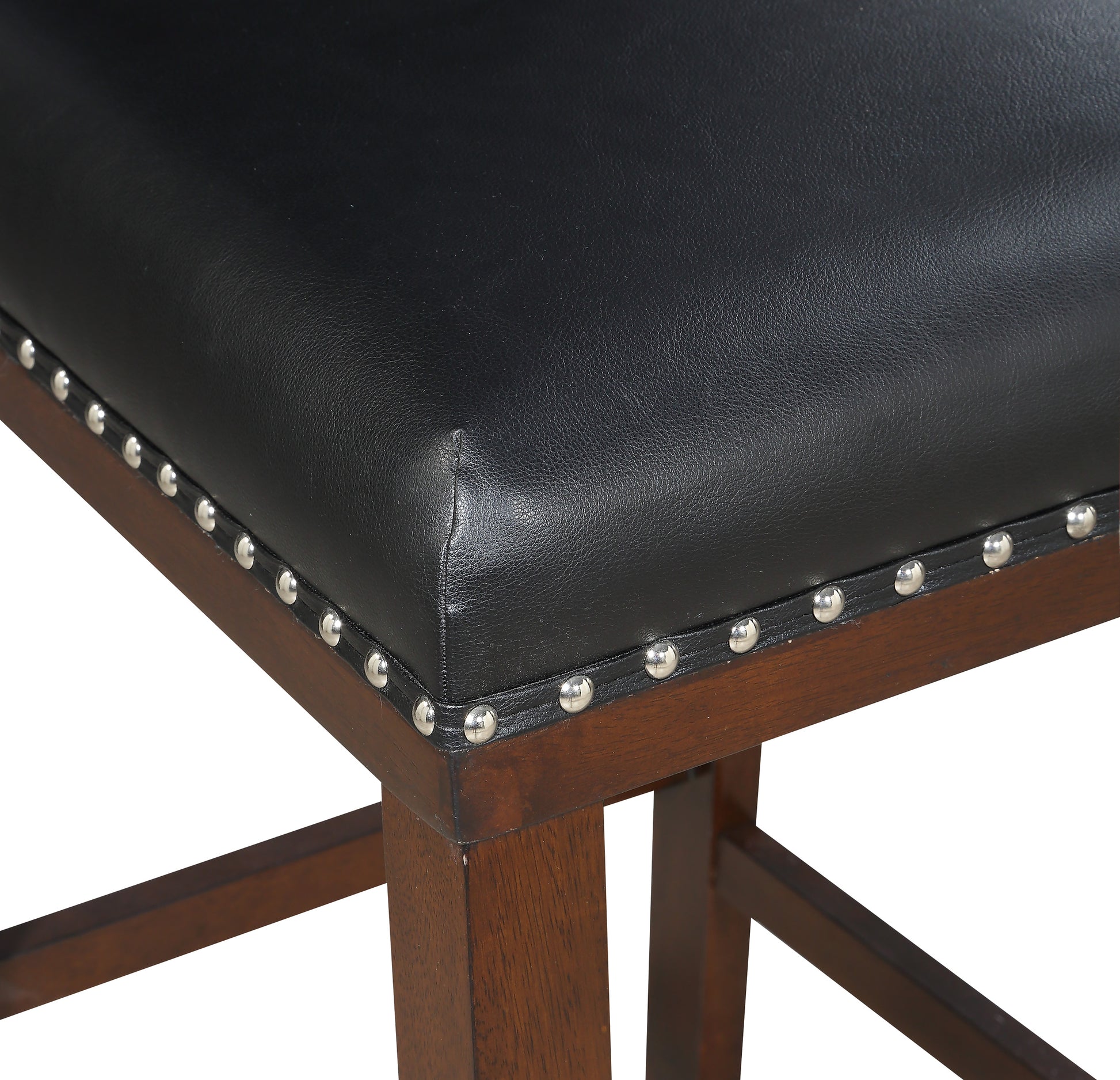Tiffany Counter Chair Set Of 2 Black Black Wood