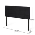 King Cal King Sized Headboard California King Black Fabric